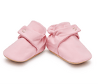 Ten Little Everyday Baby Booties Heather Petal Pink - Available at www.tenlittle.com