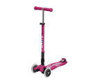 Micro Kickboard Maxi Deluxe Foldable LED Scooter - Berry Red. Available at www.tenlittle.com