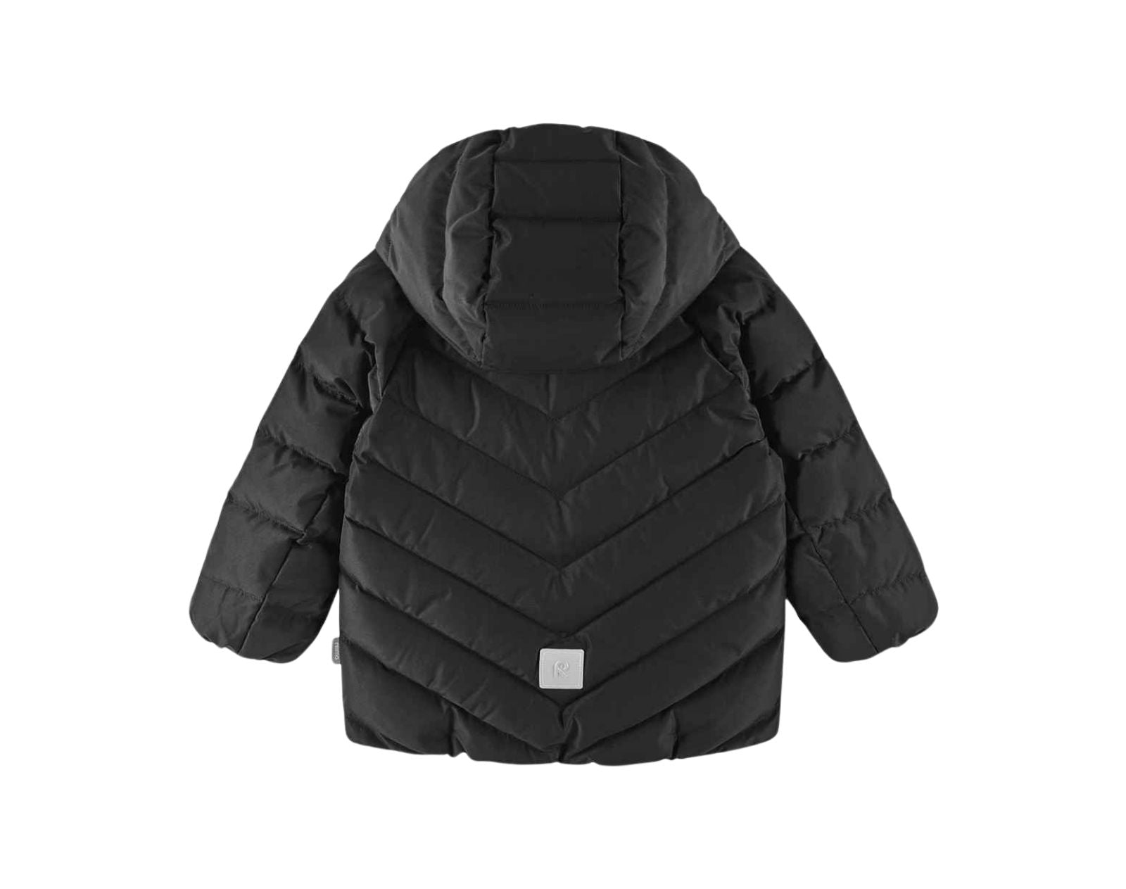 Back view of Reima Down Winter Jacket - Kupponen - Black. Available at www.tenlittle.com
