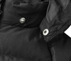 Detachable hood snap of Reima Down Winter Jacket - Kupponen - Black. Available at www.tenlittle.com