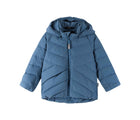 Front view of Reima Down Winter Jacket - Kupponen - Blue Ocean. Available at www.tenlittle.com