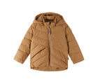 Front view of Reima Down Winter Jacket - Kupponen - Peanut Brown. Available at www.tenlittle.com