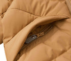 Zip pocket of Reima Down Winter Jacket - Kupponen - Peanut Brown. Available at www.tenlittle.com