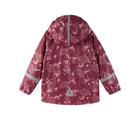 Back view of Reima Fleece-Lined Rubber Rain Jacket - Koski - Jam Red. Available at www.tenlittle.com
