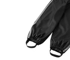 Close up elastic leg ends and foot loops Reima Waterproof Rain Pants - Black. Available at www.tenlittle.com