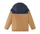 Back view of Reima Reimatec Waterproof Jacket - Tuulela - Peanut Brown. Available at www.tenlittle.com