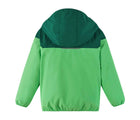 Back view of Reima Reimatec Waterproof Jacket - Tuulela - Summer Green. Available at www.tenlittle.com