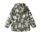 Back view of Reima Waterproof Rain Jacket - Vesi - Greyish Green. Available at www.tenlittle.com