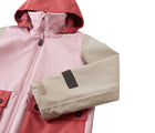 Flat lay of Reima ReimaTec Waterproof Shell Jacket - Sysma - Grey Pink. Available at www.tenlittle.com