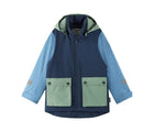 Front view of Reima ReimaTec Waterproof Shell Jacket - Sysma - Navy. Available at www.tenlittle.com