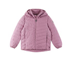 Front view of Reima Water-Repellent Insulated Jacket - Uumaja - Grey Pink. Available at www.tenlittle.com