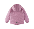 Back view of Reima Water-Repellent Insulated Jacket - Uumaja - Grey Pink. Available at www.tenlittle.com