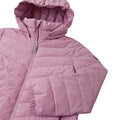 Flat lay of Reima Water-Repellent Insulated Jacket - Uumaja - Grey Pink. Available at www.tenlittle.com