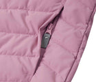 Close up zip pocket of Reima Water-Repellent Insulated Jacket - Uumaja - Grey Pink. Available at www.tenlittle.com