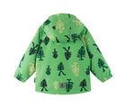 Back view of Reima Reimatec Waterproof Jacket - Hete - Summer Green. Available at www.tenlittle.com