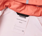 Close up name tag of Reima - Waterproof Rain Jacket - Misty Red - Available at www.tenlittle.com