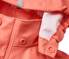 Close up hood snap of Reima - Waterproof Rain Jacket - Misty Red - Available at www.tenlittle.com