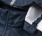 Close up hood snap of Reima - Waterproof Rain Jacket - Navy - Available at www.tenlittle.com