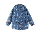 Back view of Reima Waterproof Rain Jacket - Vesi - Blue Ocean. Available at www.tenlittle.com