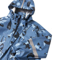 Flat lay of Reima Waterproof Rain Jacket - Vesi - Blue Ocean. Available at www.tenlittle.com