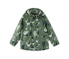 Front view of Reima Waterproof Rain Jacket - Vesi - Green Clay. Available at www.tenlittle.com