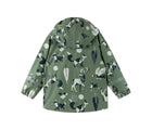 Back view of Reima Waterproof Rain Jacket - Vesi - Green Clay. Available at www.tenlittle.com