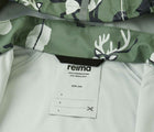 Close up interior ID tag of Reima Waterproof Rain Jacket - Vesi - Green Clay. Available at www.tenlittle.com