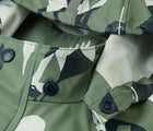 Close up detachable hood of Reima Waterproof Rain Jacket - Vesi - Green Clay. Available at www.tenlittle.com