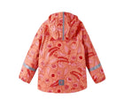 Back view of Reima Waterproof Rain Jacket - Vesi - Misty Red. Available at www.tenlittle.com