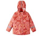 Front view and hood of Reima Waterproof Rain Jacket - Vesi - Misty Red. Available at www.tenlittle.com