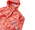 Flat lay of Reima Waterproof Rain Jacket - Vesi - Misty Red. Available at www.tenlittle.com