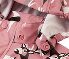 Close up detachable hood of Reima Waterproof Rain Jacket - Vesi - Rose Blush. Available at www.tenlittle.com