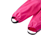 Close up elastic leg ends and foot loops of Reima - Lammikko Waterproof Rain Pants - Candy Pink - Available at www.tenlittle.com