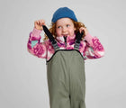 Child wearing Reima - Lammikko Waterproof Rain Pants - Greyish Green - Available at www.tenlittle.com