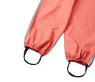 Close up elastic leg ends and foot loops of Reima - Lammikko Waterproof Rain Pants - Misty Red - Available at www.tenlittle.com