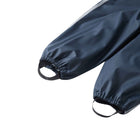 Close up elastic leg ends and foot loops of Reima - Lammikko Waterproof Rain Pants - Navy - Available at www.tenlittle.com