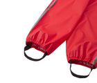 Close up elastic leg ends and foot loops of Reima - Lammikko Waterproof Rain Pants - Reima Red - Available at www.tenlittle.com