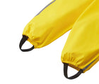 Close up elastic leg ends and foot loops of Reima - Lammikko Waterproof Rain Pants - Yellow - Available at www.tenlittle.com