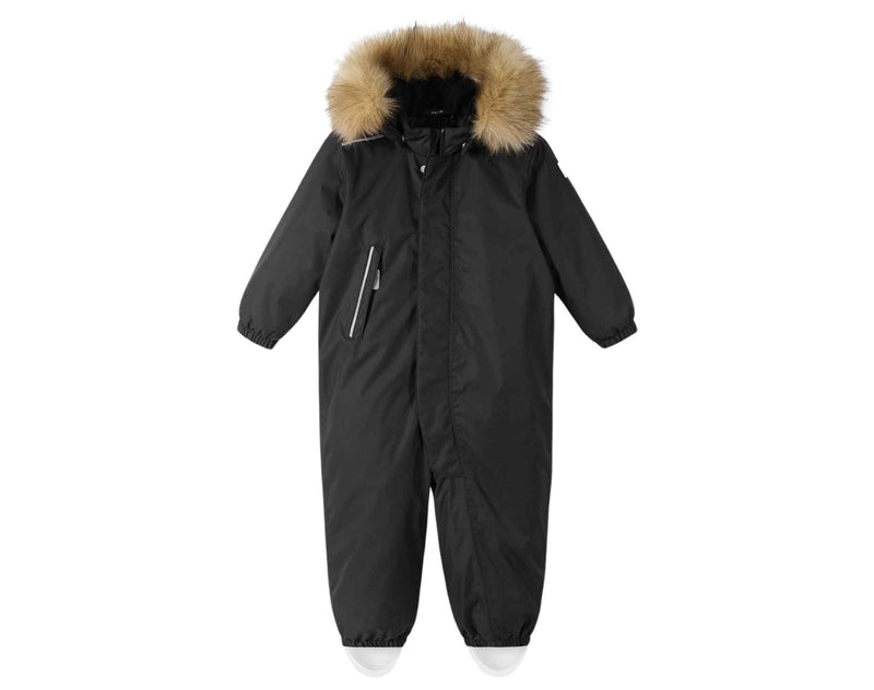 Front view of Reima - Waterproof Reimatec Snowsuit - Gotland - Black - Available at www.tenlittle.com