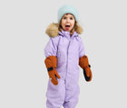 Girl wearing Reima - Waterproof Reimatec Snowsuit - Gotland - Blooming Lilac - Available at www.tenlittle.com