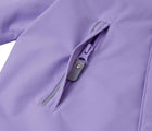 Close up zip pocket of Reima - Waterproof Reimatec Snowsuit - Gotland - Blooming Lilac - Available at www.tenlittle.com