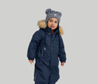 Boy wearing Reima - Waterproof Reimatec Snowsuit - Gotland - Navy - Available at www.tenlittle.com