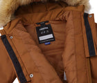 Interior lining and name tag of Reima - Waterproof Reimatec Snowsuit - Gotland - Cinnamon Brown - Available at www.tenlittle.com