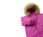 Close up of Reima - Waterproof Reimatec Snowsuit - Gotland - Magenta Purple - Available at www.tenlittle.com