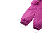 Close up elastic leg ends and silicone foot loops of Reima - Waterproof Reimatec Snowsuit - Gotland - Magenta Purple - Available at www.tenlittle.com