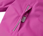 Close up zip pocket of Reima - Waterproof Reimatec Snowsuit - Gotland - Magenta Purple - Available at www.tenlittle.com