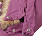 Close up detachable hood and faux fur trim of Reima - Waterproof Reimatec Snowsuit - Gotland - Red Violet - Available at www.tenlittle.com