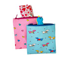 YumBox Insulated Reusable Bag - 2 Pack Woof and Hearts with sandwich and toy. Available from www.tenlittle.com