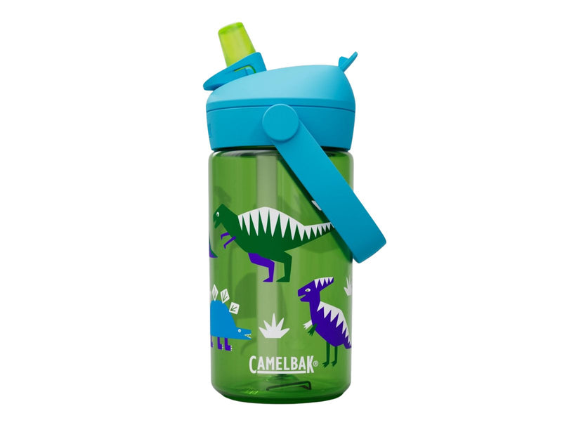 Side view of CamelBak Water Bottle - 14oz - Dino. Available at www.tenlittle.com