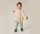 Baby Wearing Ten Little Furry High Top Emerald Green - Available at www. ten little.com